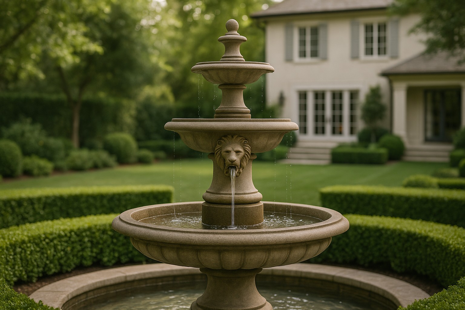 Before / after - Fountain Installation in Trinity